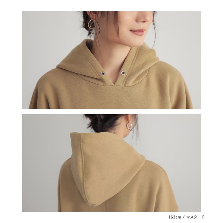 n'OrLABEL裏起毛異素材ドッキングフードワンピース  | osharewalker | 詳細画像15 