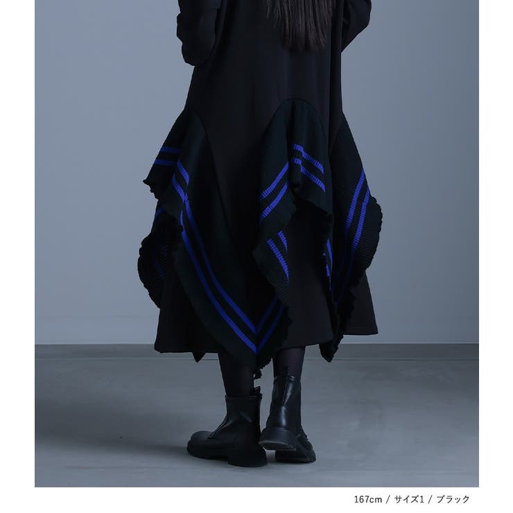 kOhAKUニットドッキング裏シャギーワンピース  | osharewalker | 詳細画像7 