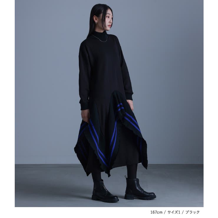 kOhAKUニットドッキング裏シャギーワンピース  | osharewalker | 詳細画像8 