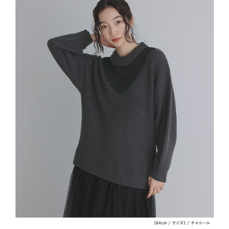 somari imaginationチュールドッキングニットワンピース | osharewalker | 詳細画像2 