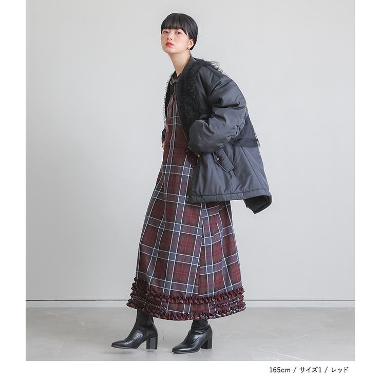 somari imaginationチェックフリルジャンパースカート  | osharewalker | 詳細画像9 