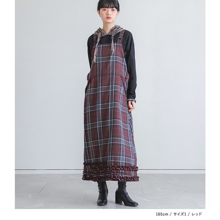 somari imaginationチェックフリルジャンパースカート  | osharewalker | 詳細画像10 