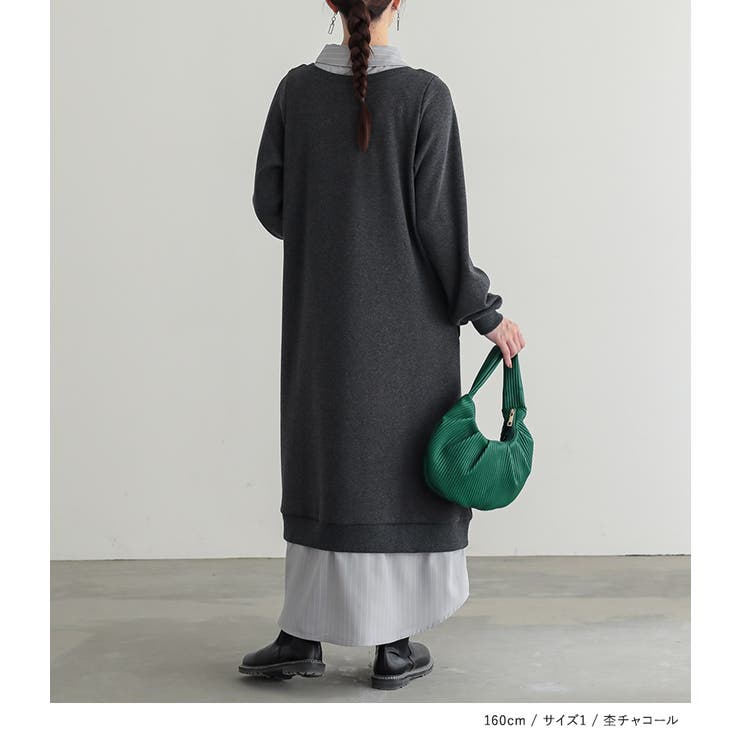 n'OrLABEL裏シャギーシャツレイヤード風ワンピース  | osharewalker | 詳細画像14 