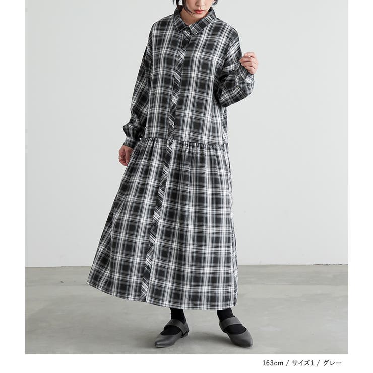 n'OrLABELボウタイ付きチェックワンピース  | osharewalker | 詳細画像10 