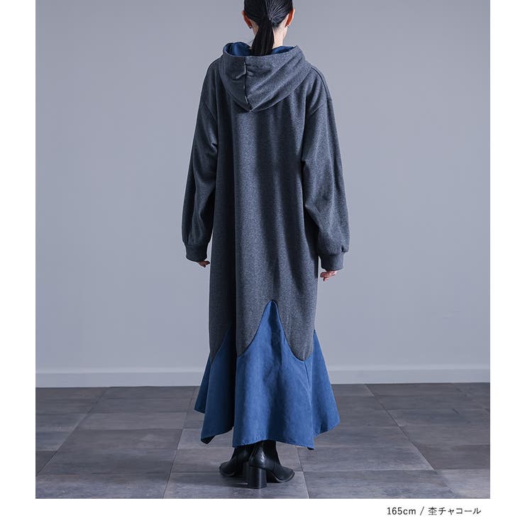 kOhAKU異素材切替裏シャギーワンピース  | osharewalker | 詳細画像6 