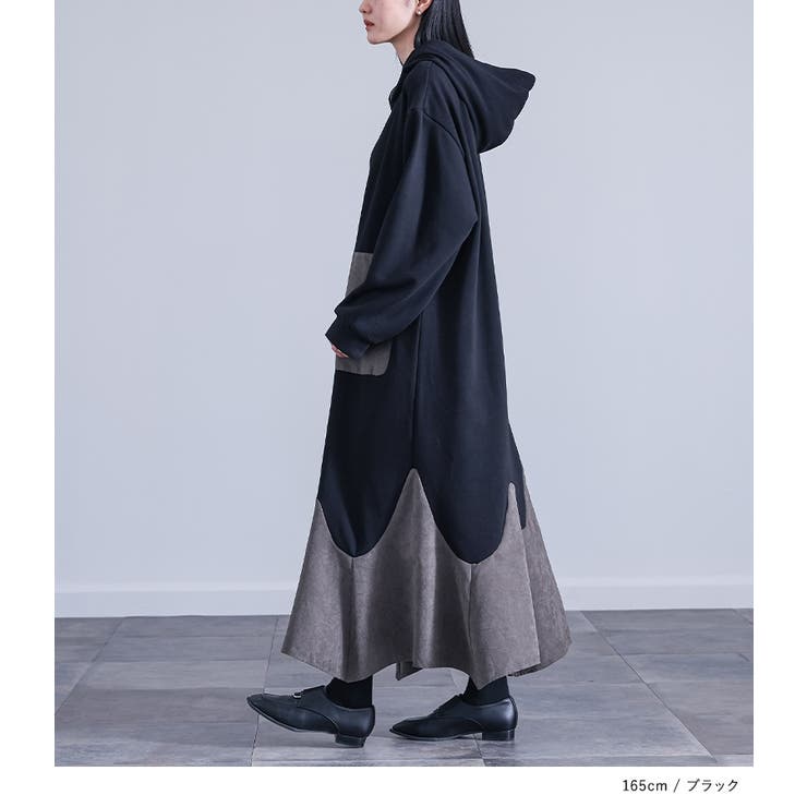 kOhAKU異素材切替裏シャギーワンピース  | osharewalker | 詳細画像9 