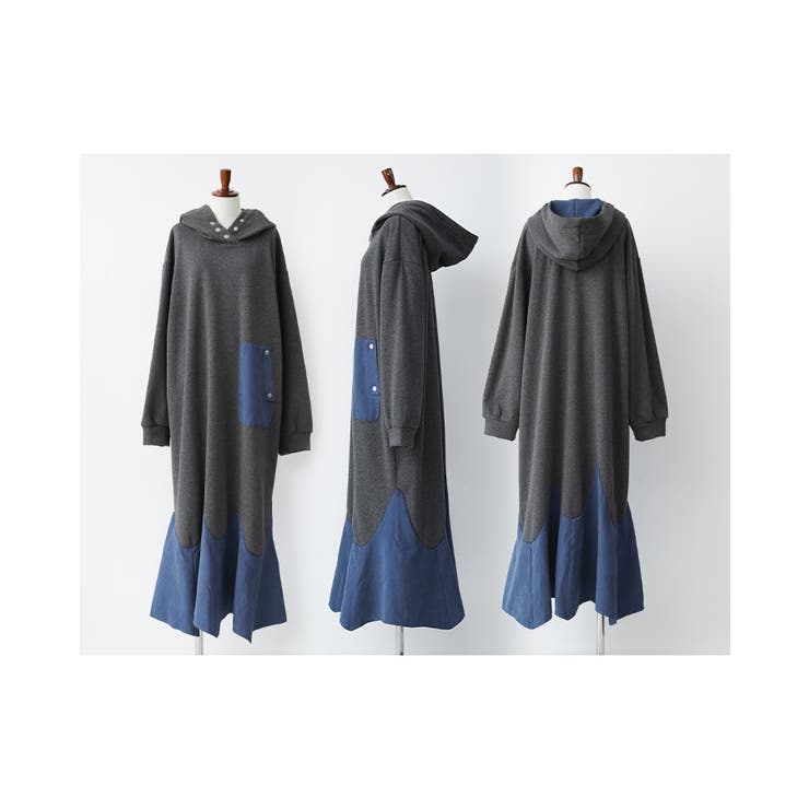 kOhAKU異素材切替裏シャギーワンピース  | osharewalker | 詳細画像16 