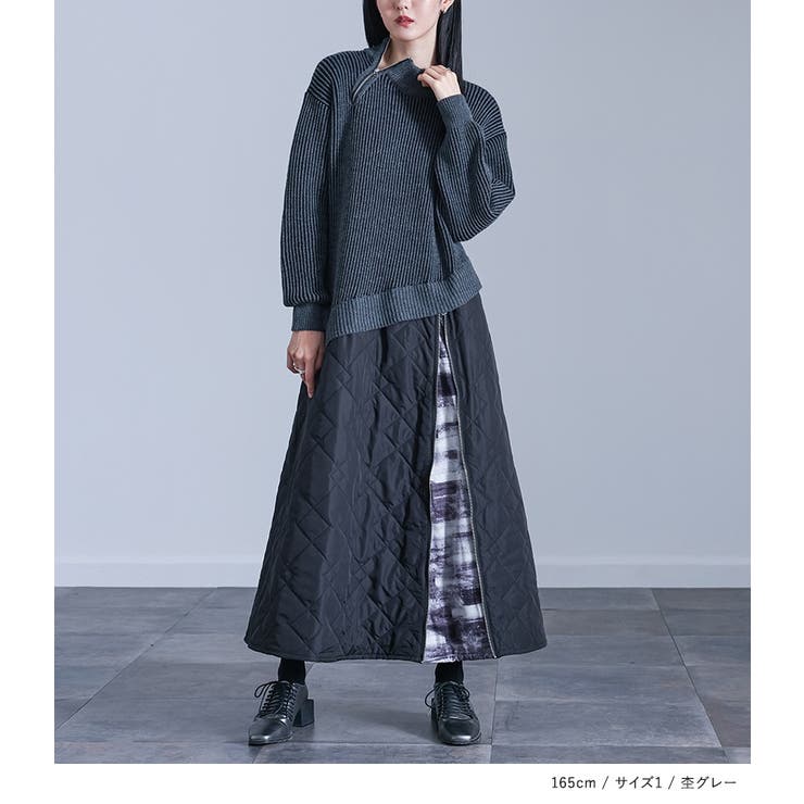 kOhAKUキルティングドッキングニットワンピース [品番：MITW0018637