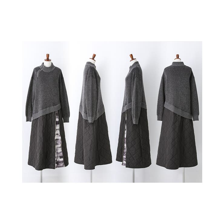 kOhAKUキルティングドッキングニットワンピース  | osharewalker | 詳細画像15 