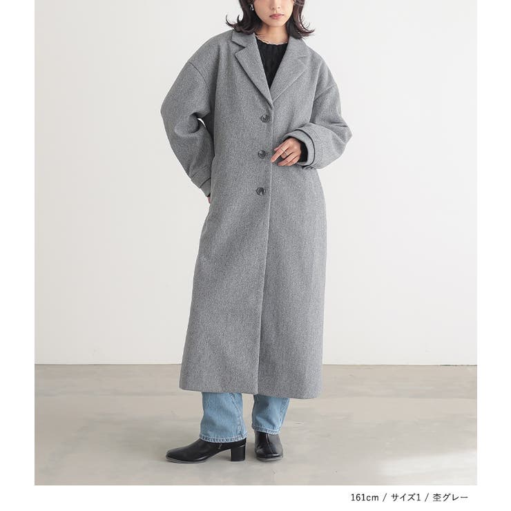 URBAN RESEARCH グレー チェスターコート メンズ
