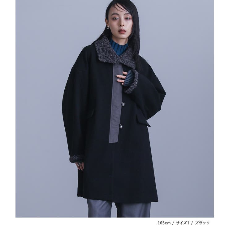 kOhAKUボア切替ミドルコート[品番：MITW0017781]｜osharewalker