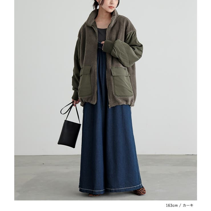 n'OrLABELボアキルティング切替ブルゾン  | osharewalker | 詳細画像2 