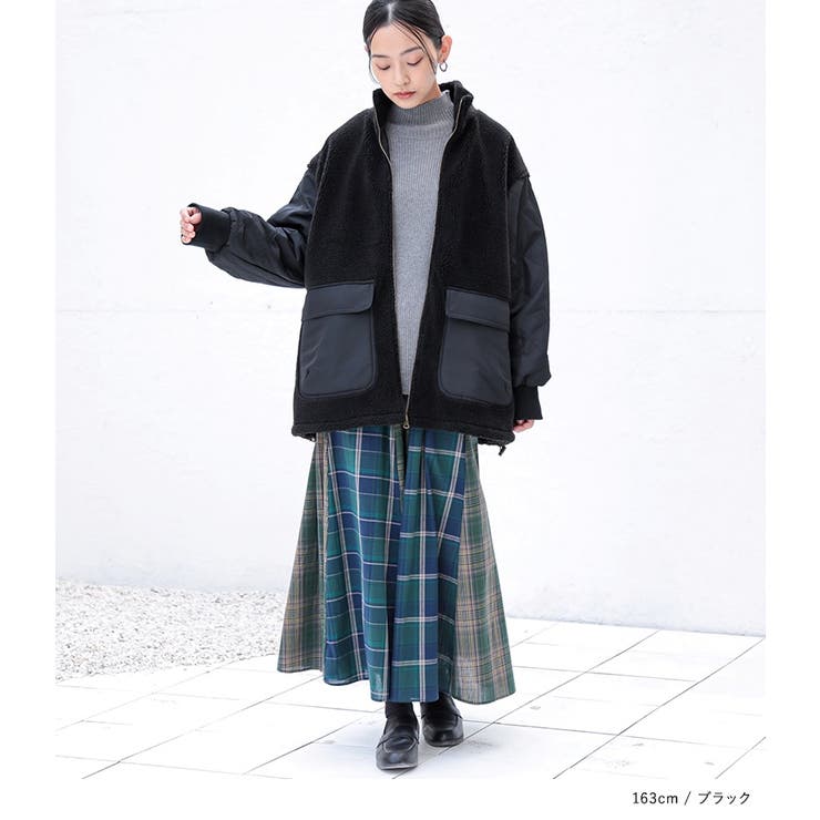 n'OrLABELボアキルティング切替ブルゾン  | osharewalker | 詳細画像12 