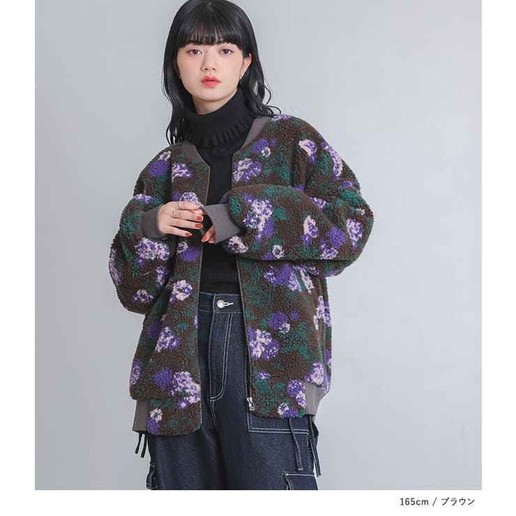somari imagination花柄ボアブルゾン  | osharewalker | 詳細画像2 