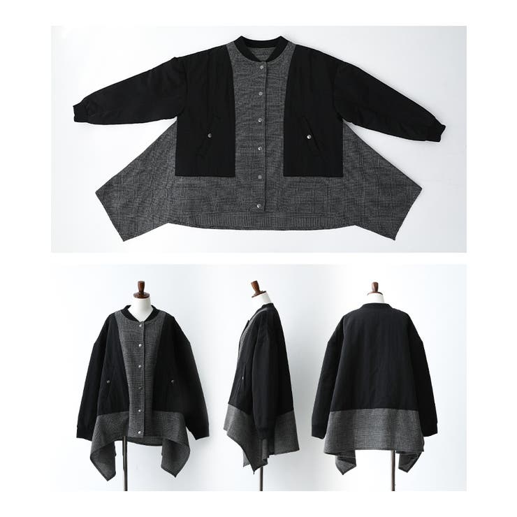 kOhAKUチェックフレア切替ブルゾン  | osharewalker | 詳細画像16 