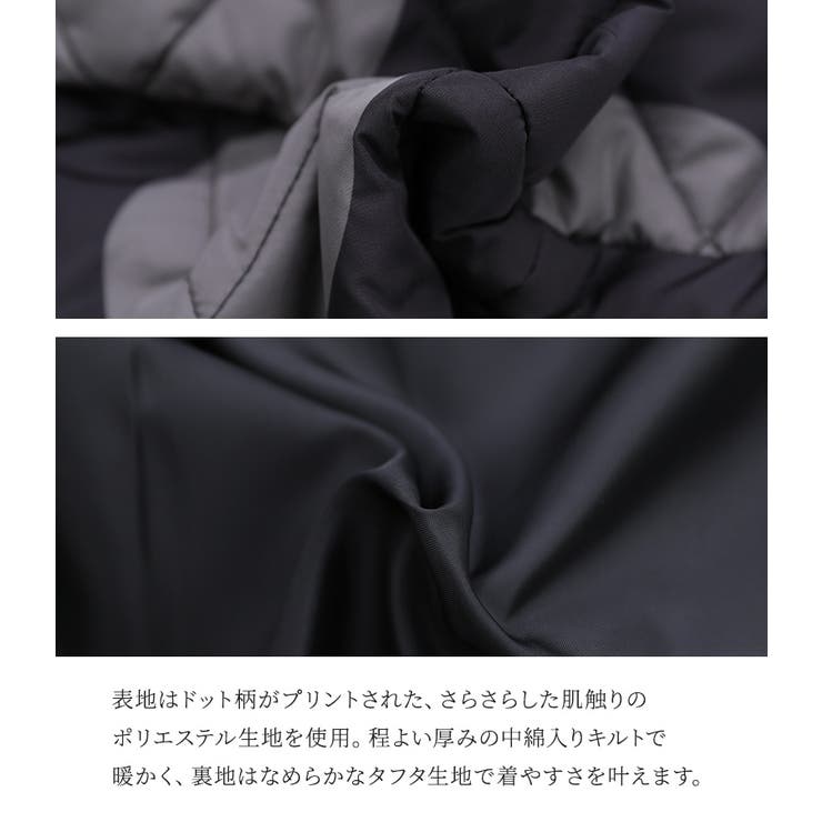 n'OrLABELドットプリントキルティングコートブルゾン  | osharewalker | 詳細画像4 