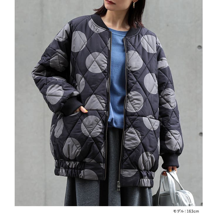 n'OrLABELドットプリントキルティングコートブルゾン  | osharewalker | 詳細画像13 