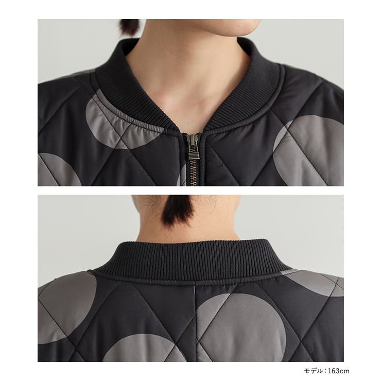 n'OrLABELドットプリントキルティングコートブルゾン  | osharewalker | 詳細画像16 