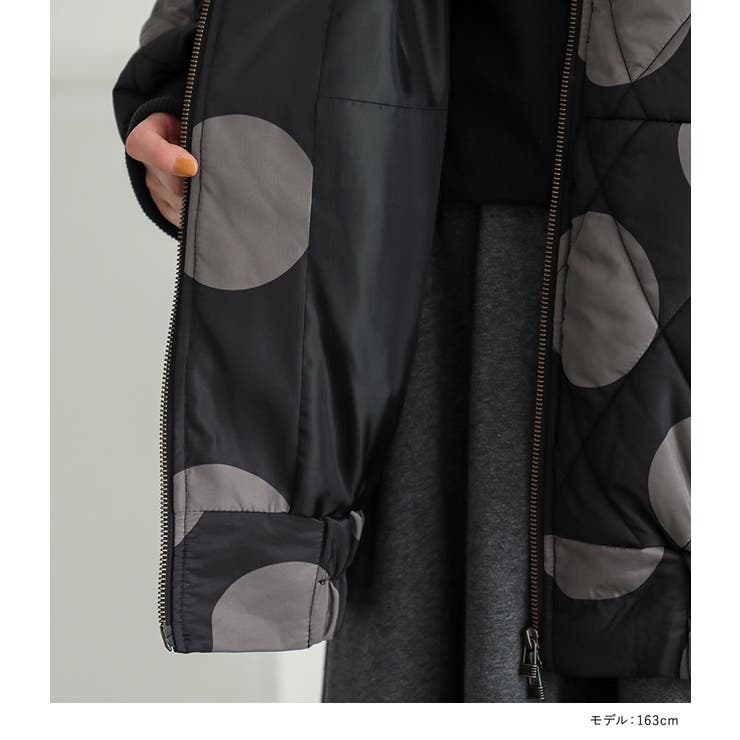 n'OrLABELドットプリントキルティングコートブルゾン  | osharewalker | 詳細画像17 