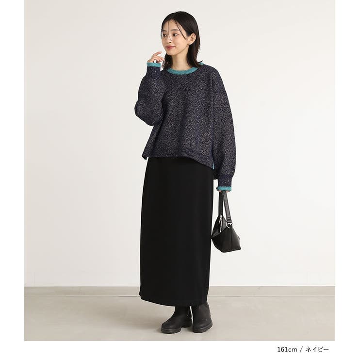 n'OrLABELスパンコールラメ配色ニット | osharewalker | 詳細画像9 