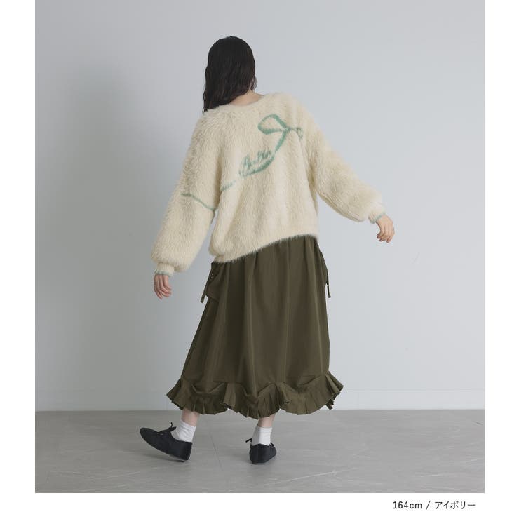 somari imagination2wayクルーネックロゴカーディガン | osharewalker | 詳細画像11 