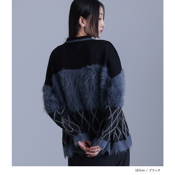 kOhAKUシャギー切替ポロニット  | osharewalker | 詳細画像3 