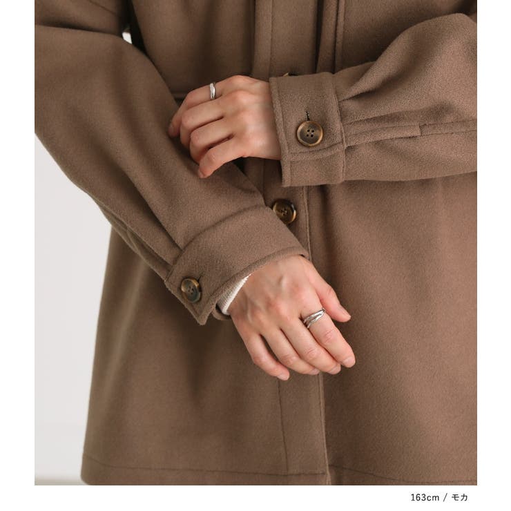 n'OrLABELフェイクメルトンオーバーシャツ | osharewalker | 詳細画像15 