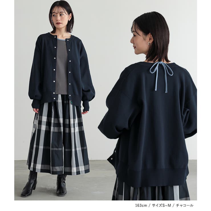 n'OrLABEL後ろリボン裏起毛リブカットソー | osharewalker | 詳細画像10 