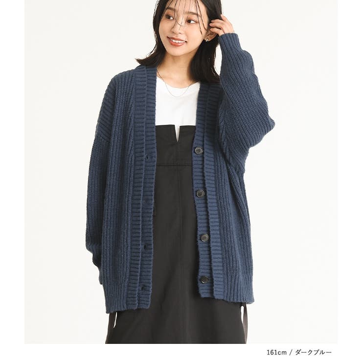n'OrLABELダブルリブ畦編みカーディガン | osharewalker | 詳細画像6 