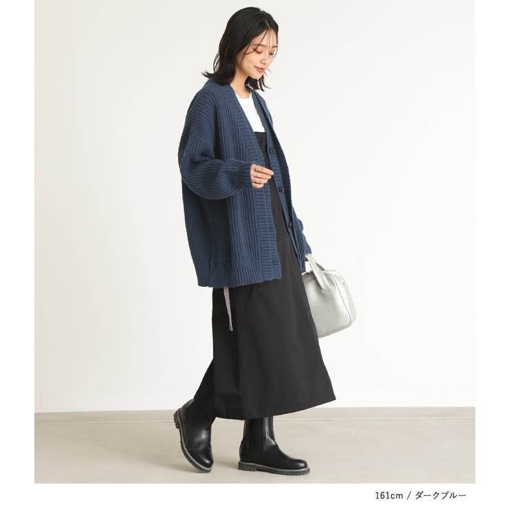 n'OrLABELダブルリブ畦編みカーディガン | osharewalker | 詳細画像7 