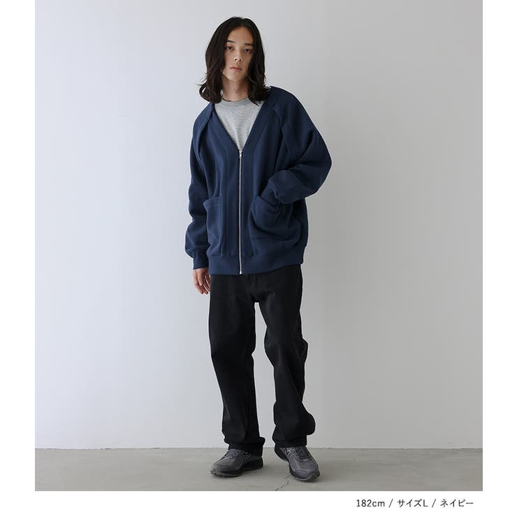 n'OrLABEL裏起毛ジップアップカーディガン  | osharewalker【MEN】 | 詳細画像2 