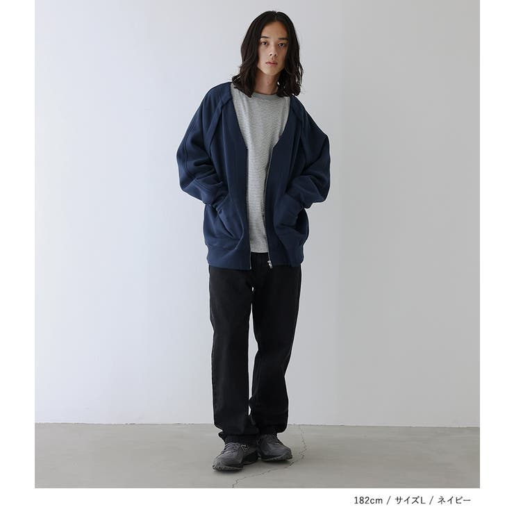 n'OrLABEL裏起毛ジップアップカーディガン  | osharewalker【MEN】 | 詳細画像8 