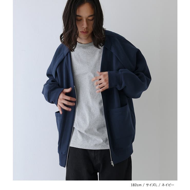 n'OrLABEL裏起毛ジップアップカーディガン  | osharewalker【MEN】 | 詳細画像9 