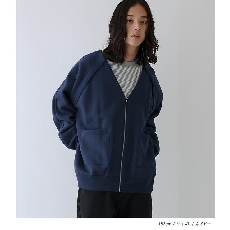 n'OrLABEL裏起毛ジップアップカーディガン  | osharewalker【MEN】 | 詳細画像10 