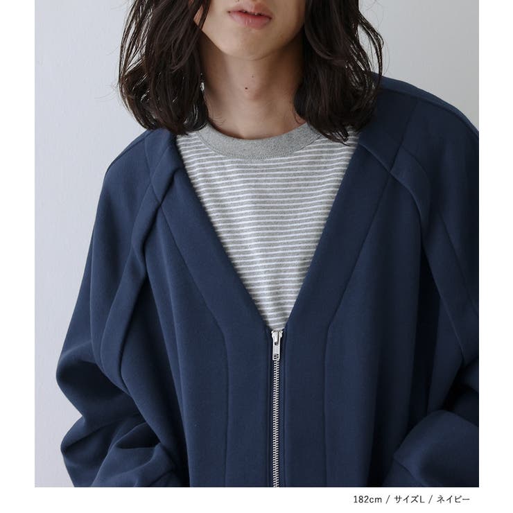 n'OrLABEL裏起毛ジップアップカーディガン  | osharewalker【MEN】 | 詳細画像11 