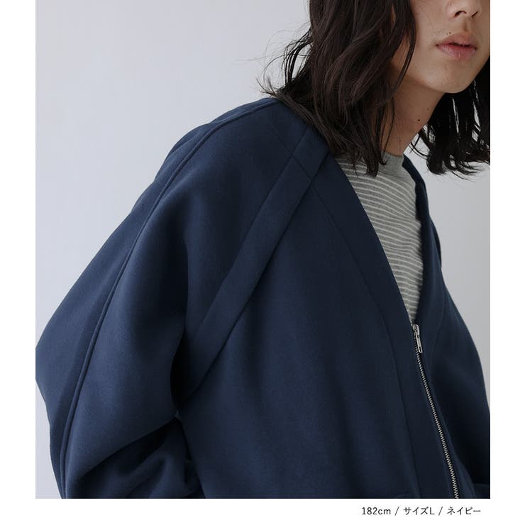 n'OrLABEL裏起毛ジップアップカーディガン  | osharewalker【MEN】 | 詳細画像12 