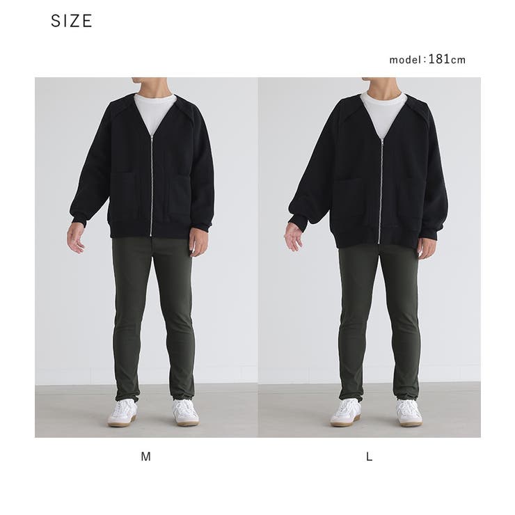 n'OrLABEL裏起毛ジップアップカーディガン  | osharewalker【MEN】 | 詳細画像20 