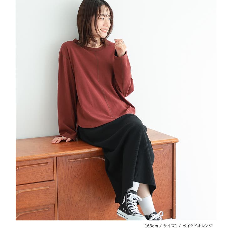 n'OrLABEL配色ロックステッチ微起毛カットソー | osharewalker | 詳細画像14 