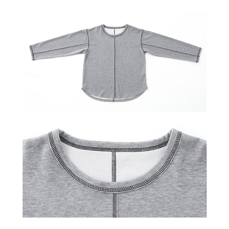 n'OrLABEL配色ロックステッチ微起毛カットソー | osharewalker | 詳細画像18 