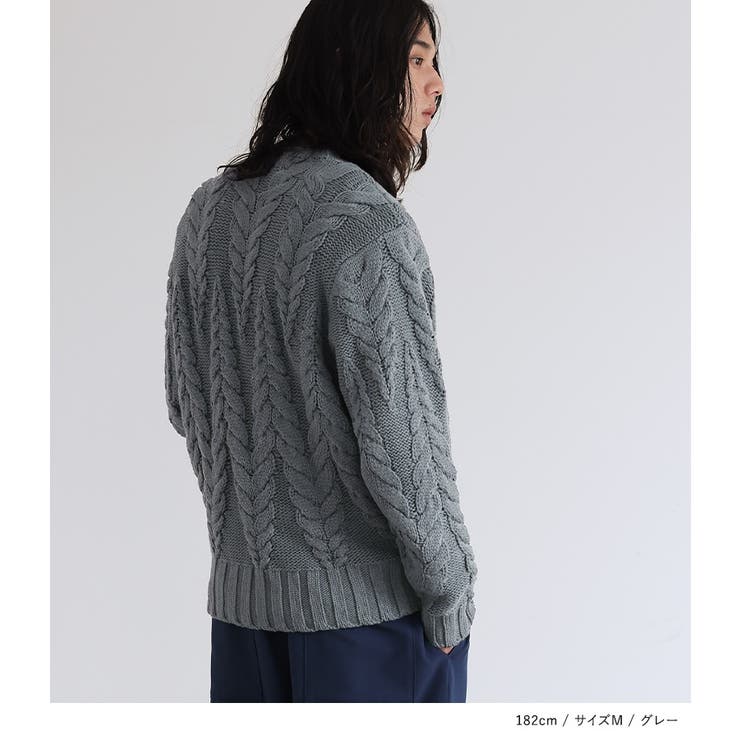 n'OrLABEL立体ケーブル編みニット  | osharewalker【MEN】 | 詳細画像6 
