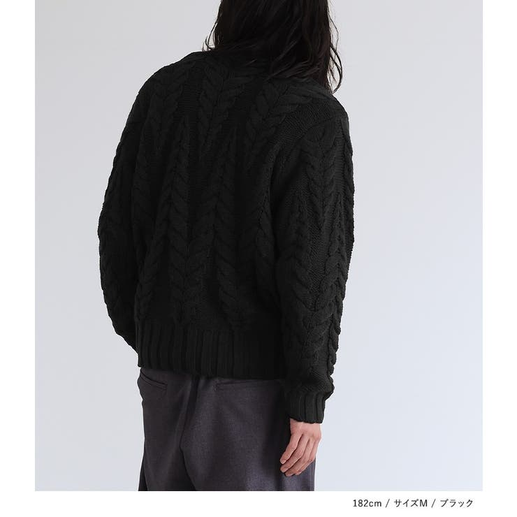 n'OrLABEL立体ケーブル編みニット  | osharewalker【MEN】 | 詳細画像8 