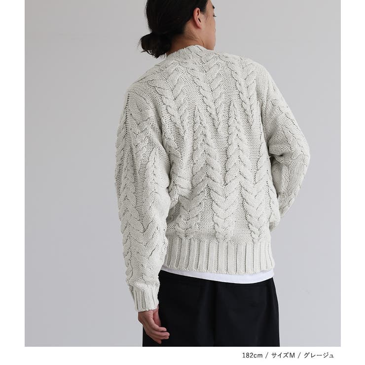 n'OrLABEL立体ケーブル編みニット  | osharewalker【MEN】 | 詳細画像13 