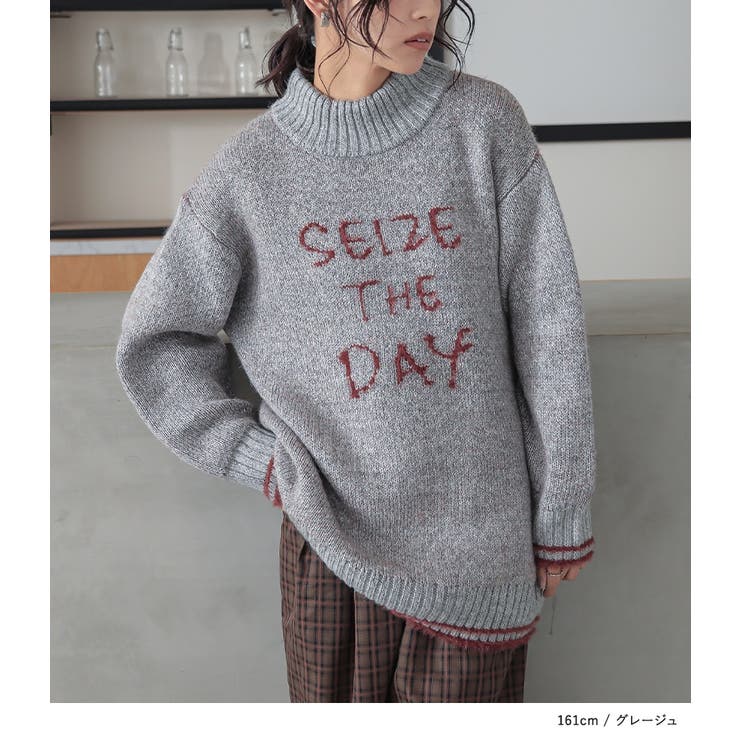 n'OrLABELロゴジャカードモヘヤタッチニット | osharewalker | 詳細画像10 