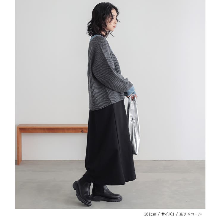 n'OrLABEL配色片畦編みニットカーディガン  | osharewalker | 詳細画像10 