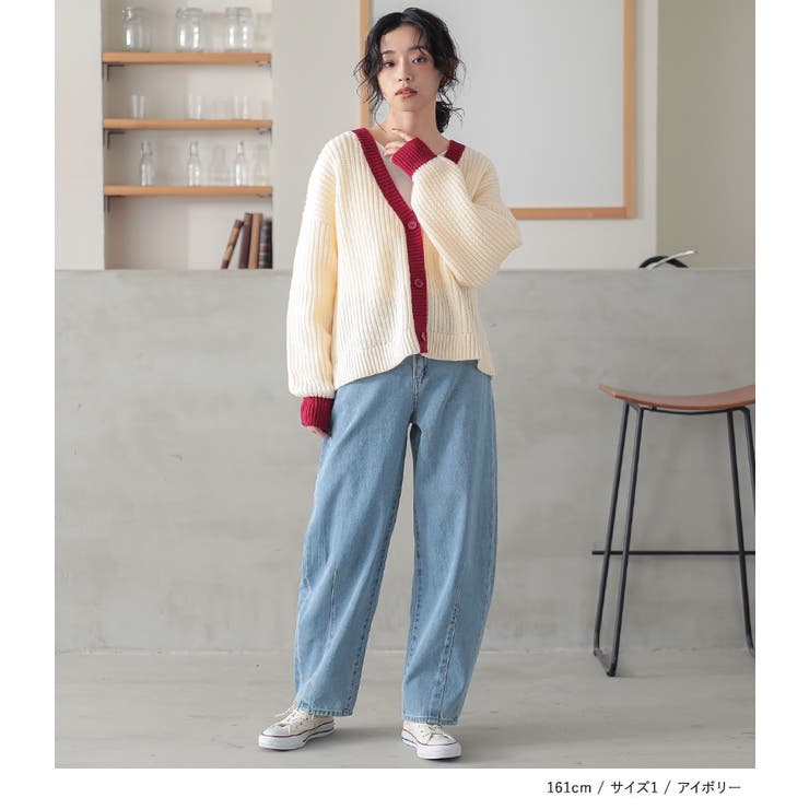 n'OrLABEL配色片畦編みニットカーディガン  | osharewalker | 詳細画像13 