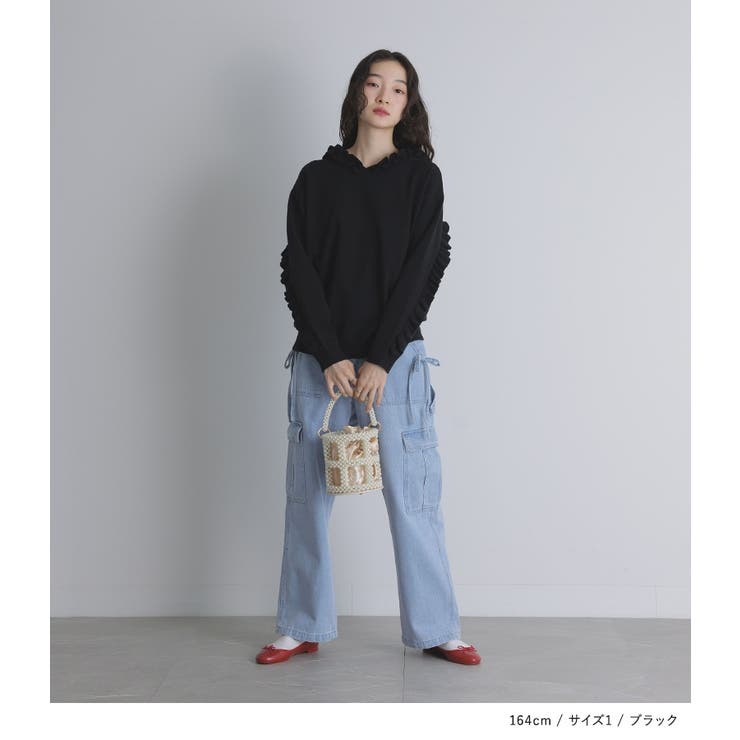 somari imaginationフリルフードニットプルオーバー | osharewalker | 詳細画像3 