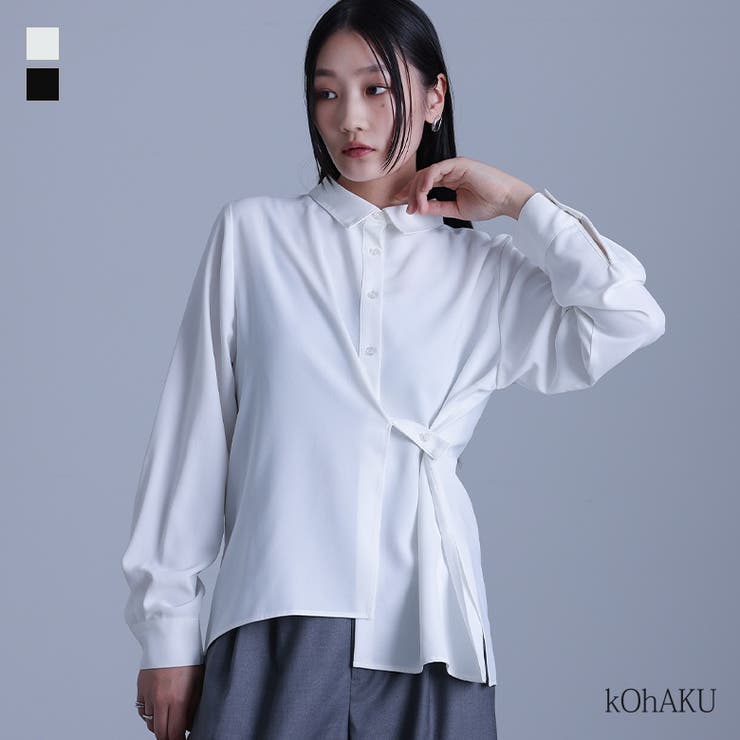 kOhAKUアシメデザインシャツ | osharewalker | 詳細画像1 