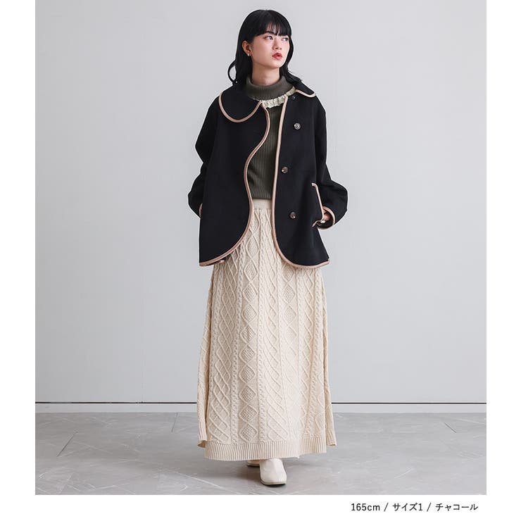 somari imaginationレースフリルリブタートルニット  | osharewalker | 詳細画像13 