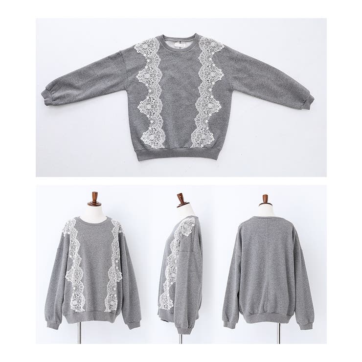 n'OrLABELレーステープ裏起毛プルオーバー  | osharewalker | 詳細画像17 