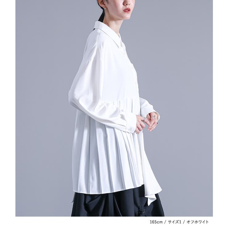 kOhAKUプリーツアシンメトリーフレアシャツ  | osharewalker | 詳細画像6 